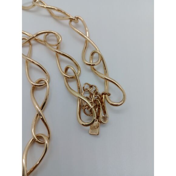 Vintage ALM Soho Gold Tone Infinity .:* 24-27" Chain Necklace *:. - Picture 6 of 8